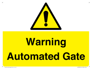Warning Automated Gate
